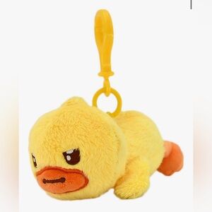 New Yellow Plush Duck Bag Charm Keychain